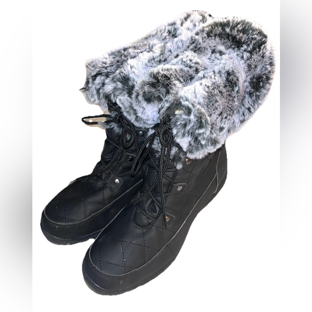 ARTIC SHIELD LADIES WINTER BOOTS SIZE 10 BLACK WITH FUR LINING UPPER/RIM  China
